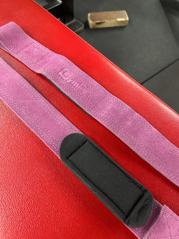 GymPin Padded Leather Weight Lifting Straps