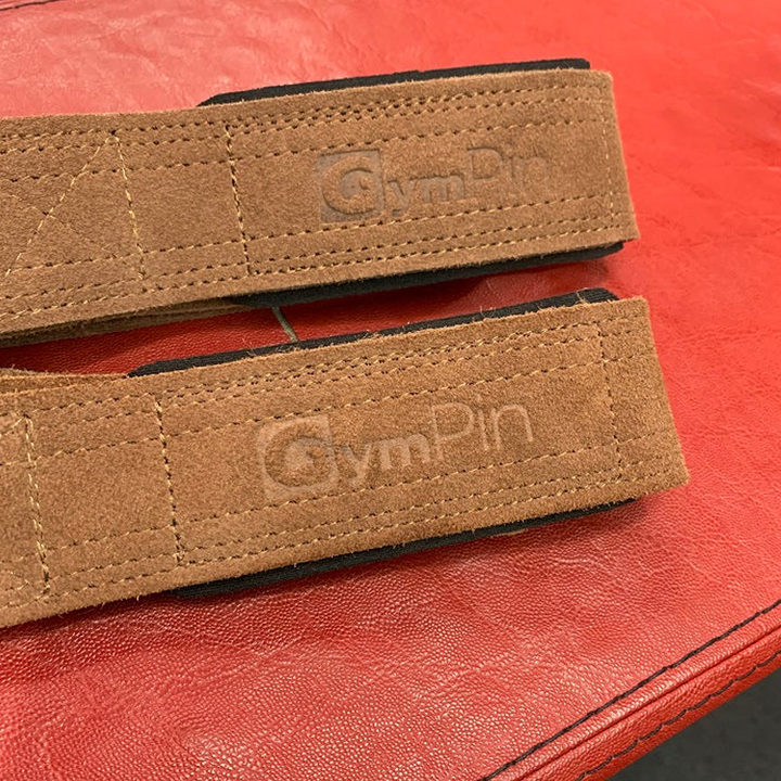 GymPin Padded Leather Weight Lifting Straps