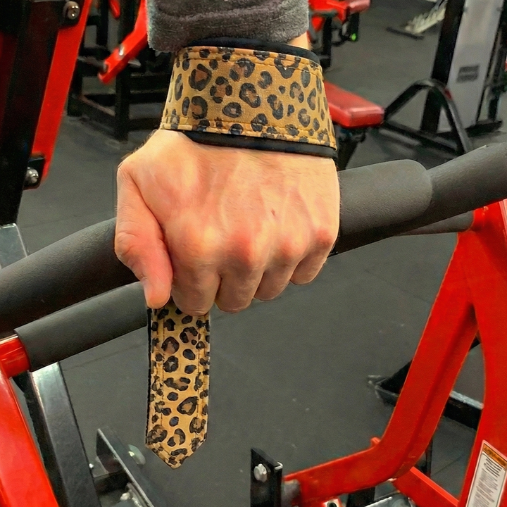 GymPin Padded Leather Weight Lifting Straps