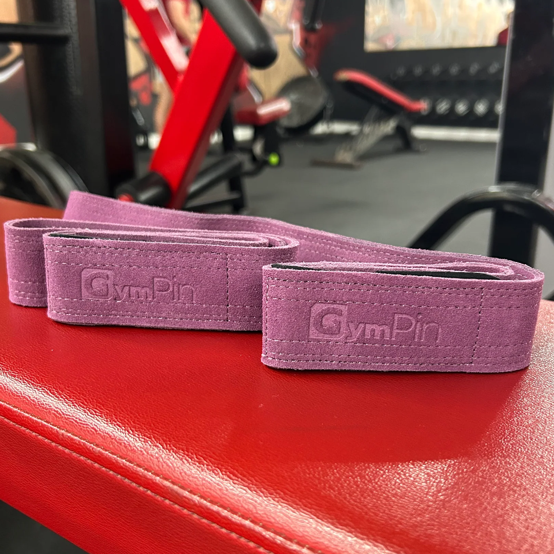 GymPin Padded Leather Weight Lifting Straps